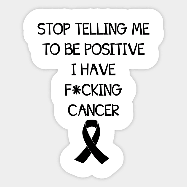 Be Positive Cancer Sticker by hollydoesart